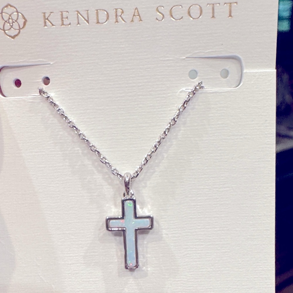 Kendra Scott Iridescent Cross Necklace